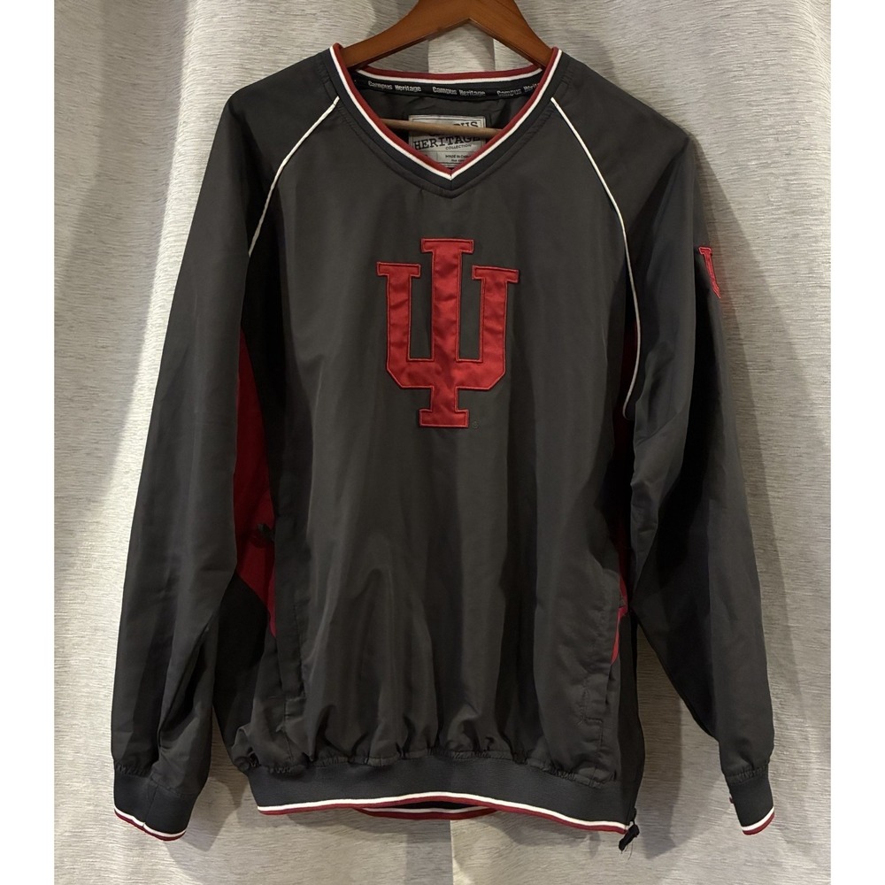 Campus Heritage collection Indiana Hoosiers‎ Black Pullover windbreaker sz Small